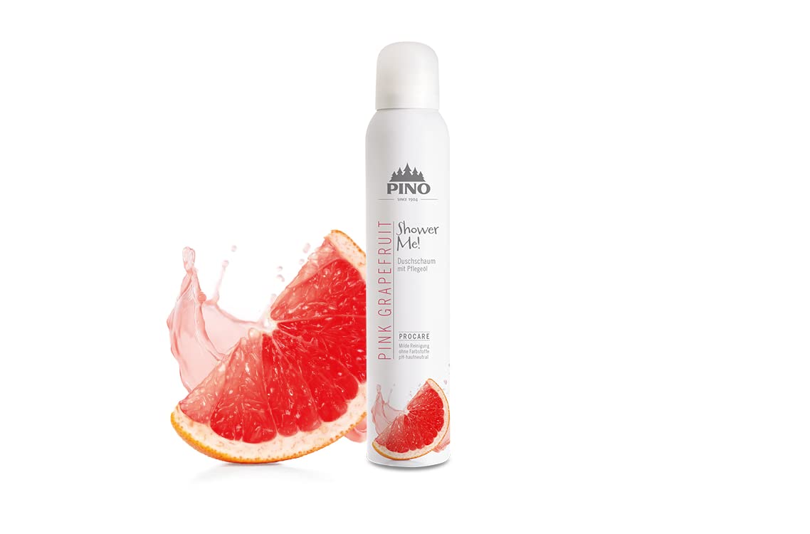 Pino Shower Me Duschschaum Pink Grapefruit – 5 X 200 Ml, Ergiebiger Veganer Schaum Für Erfrischende Duscherlebnisse