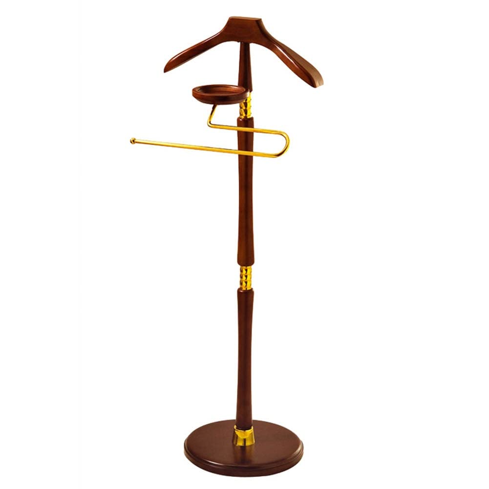 YNBSHGAA Wooden Clothes Rack Wardrobe Valet Stand Suit Garment Valet Stand for Hotels Dormitory Office 17 Styles,Style#e