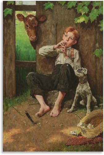 Norman Rockwell Impression Illustrator Peinture Toile Salon