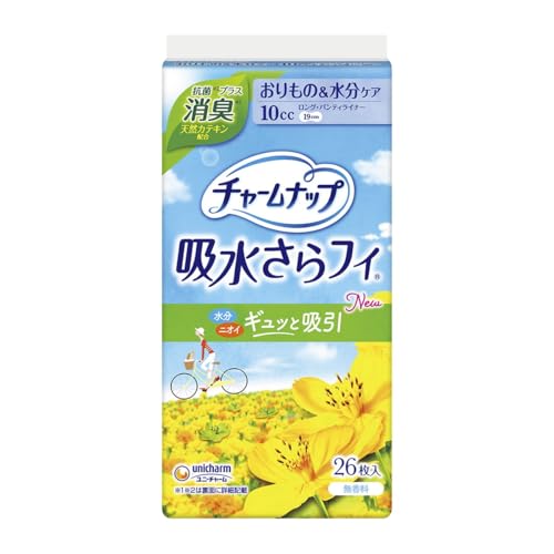 【まとめ買い】チャームナップ 吸水さらフィ 女性用 パンティライナー 10cc ロング 無香料消臭タイプ 26枚 19cm【軽い尿もれの方】【×4個】