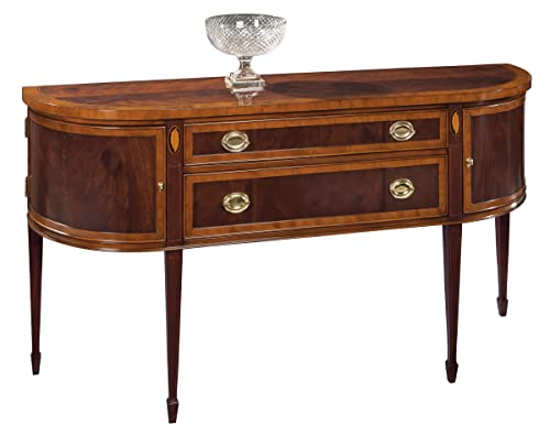 Hekman Furniture Carnegie Hill Sideboards, & Mahogany Veneers, Bright Brass Hardware #TOP1