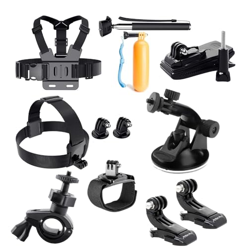 Image of Action Pro Flotation Handle+Head Strap+Chest Strap Kit Compatible with GoPro-13 /12 /11 /10 /9 /8 /7 /6 /5 /SJCAM /Yi /4K Eken etc Action Camera