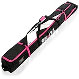 Premium Padded Ski Bag for Air Travel - Single Ski Carry Bags for Cross Country, Downhill, Ski Clothes, Snow Gear, Poles and Accessories for Ski Carrier Travel Luggage Case - For Men and Women
