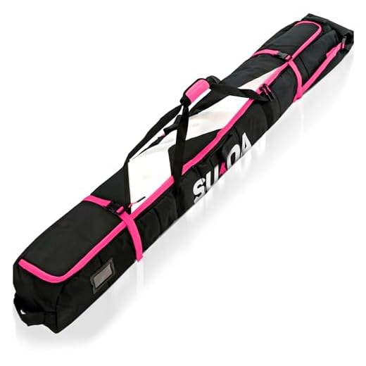 Premium Padded Ski Bag for Air Travel - Single Ski Carry Bags for Cross Country, Downhill, Ski Clothes, Snow Gear, Poles and Accessories for Ski Carrier Travel Luggage Case - For Men and Women
