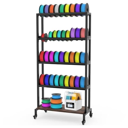 ⚡ Ormeli 3D Printer Filament Storage Rack, 5-Tier 3D Printing Filament Metal Rack for Filament Spools PLA/ABS/TPU/Nylon, Large Capacity Heavy Duty Filament Spool Holder for 3D Printing Studio, Workshop