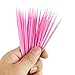 Coobbar 100pcs/lot Durable Micro Disposable Eyelash Extension Mascara Brush Eyelash Glue Cleaning Stick for Women (Pink)