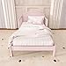 Dream On Me Sydney Toddler Bed with Low Floor Design, 2 Safety Guard Rails, Sturdy Wooden Slat Support, Durable New Zealand Pinewood, Baby Safety Alliance & Greenguard Gold Certified - Blush Pink