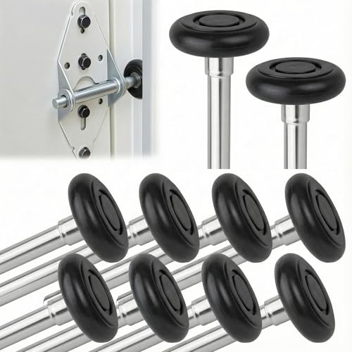 Image of 10 Pack 4 inch Stem 2 inch Black Nylon Garage Door Roller with Protective Sealed-Cap(Dustproof), Ultra Quiet & Long-Lasting, Commercial High Load Capacity, Double Sealed Bearings
