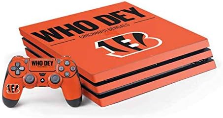 Skinit Decal Gaming Skin Compatible with PS4 Pro Console and Controller Bundle - Officially Licensed NFL Cincinnati Bengals Team Motto Design
