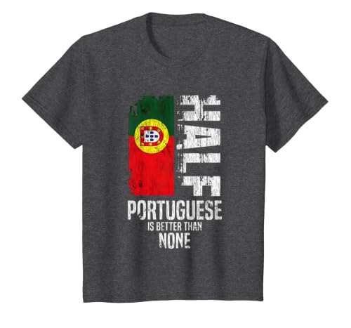 Portugal Tshirt, Portuguese Clothes, Portugal Shirts Women T-Shirt, Youth, Dark Heather Grey, Large