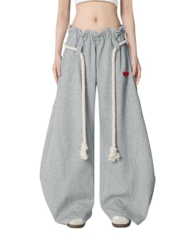 Image of Aelfric Eden Super Baggy Barrel Sweatpants Wide Leg Pants for Women Men Casual Elastic Waist Unisex Lantern Trouser Pants