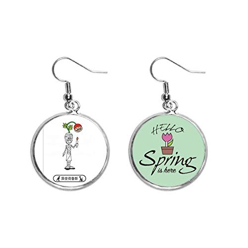 Joyería de Horus y momia de Egipto en pendientes decorativos texturizados