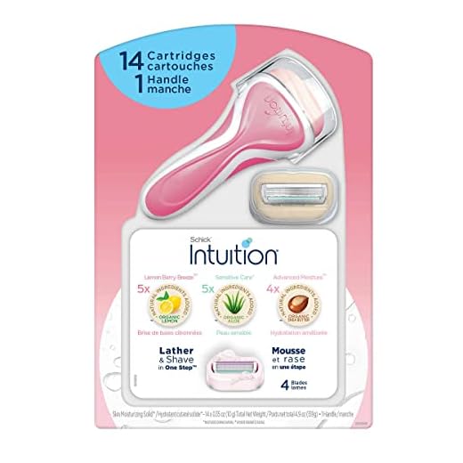 SCHICK INTUITION Womens Razor Variety Pack 14 Refill Carridges with Razor Handle