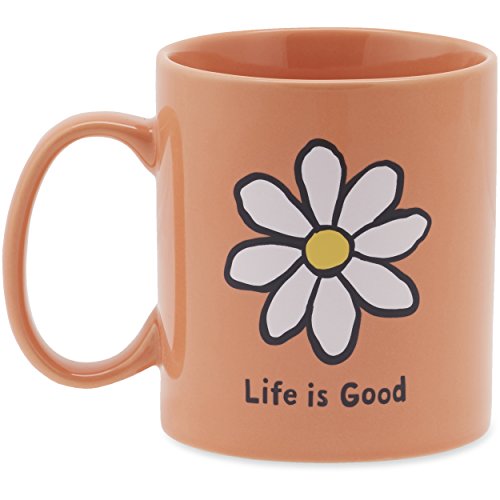 Life is Good Coffee Mug Jake Vintage Collection,Daisy Coral