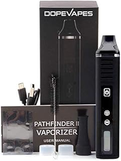 Pathfinder V2 Dry Herb Vaporizer by DopeVapes, 1800mAh Battery, Large 1g Chamber, LCD Screen, Advanced Variable Temperature Control (Noir)