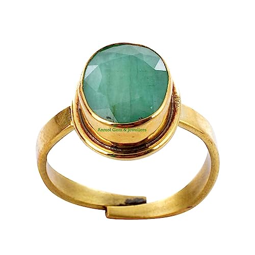 Bague émeraude naturelle 5,25 Ratti en argent ajustable, éclat et prestige intemporel