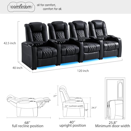 Luxury home cinema recliner seats