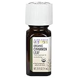 Aura Cacia Organic Cinnamon Leaf Essential Oil | GC/MS Tested for Purity | 7.4ml (0.25 fl. oz.)