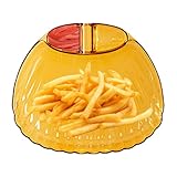 Zankie Bandeja De Sushi | Dividido Reutilizable Con 3 Compartimentos,Bandeja Para Servir Patatas Fritas Y Aperitivos | Para Postre Fruta Tentempié Verduras Aperitivo Ensalada Patatas Fritas