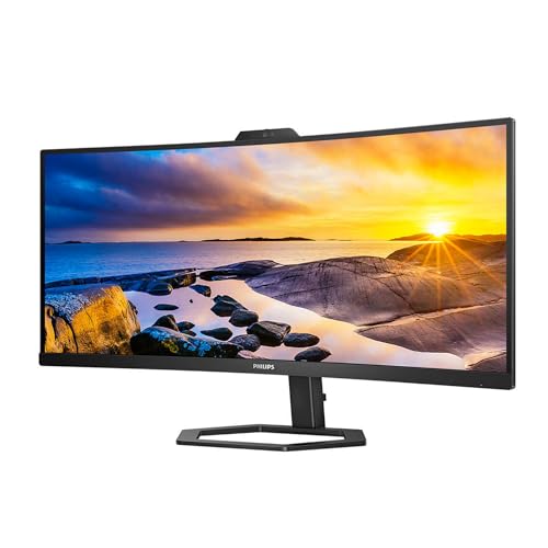 PHILIPS 34E1C5600HE - 5000 Series - LED-Monitor - gebogen - 34"" - 3440 x 1440 WQHD @ 100 Hz - VA - 300 CD/m? - 3000:1-4 ms - HDMI, DisplayPort, USB-C - luidsprekers - textuurzwart (34E1C5600HE/00)