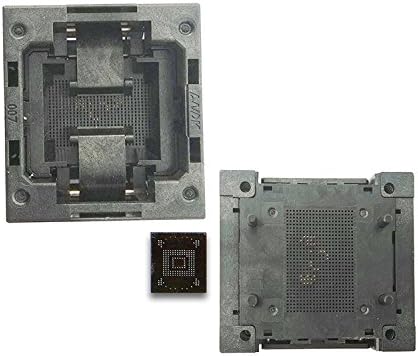 eMMC reader test socket, burn-in socket, size 11.5x13 pin pitch 0.5mm, for BGA 153 and BGA 169 testing, eMMC adapter, for data recovery reading and re-writting Open Top Structure