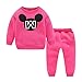 Mud Kingdom Toddler Girls' Cartoon Fleece Outfits Sweatshirts and Pants Set