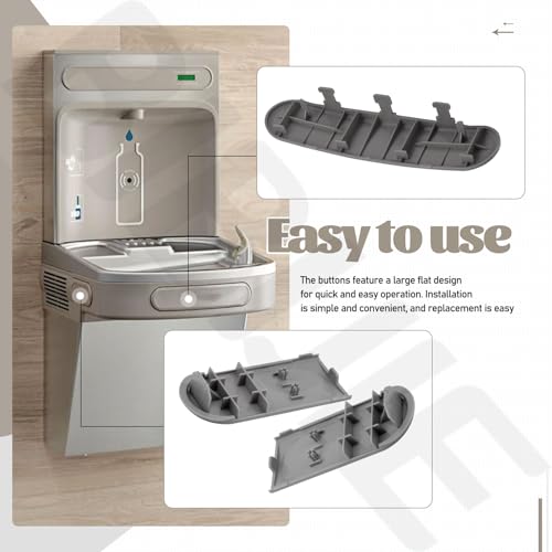 98734C Button Kit For Drinking Fountain Compatible With Elkay EZ Front and Side Push Bars, for Push Button Drinking Fountains