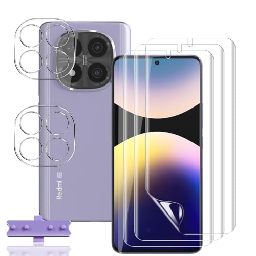 Rnnmeeko [3 Pack Protector de Pantalla para Xiaomi Redmi Note 14 Pro Plus 5G [No Cristal Templado] Hidrogel Flexible [Anti-arañazos], HD TPU Película Protectora para Redmi Note 14 Pro Plus 5G