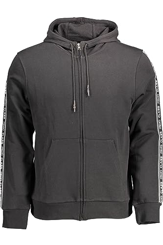 Pull en coton noir Cavalli Class 2XL idéal pour vos soirées fraîches en terrasse