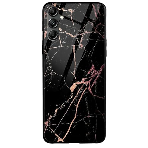 Image of COLORflow Back Cover Compatible with Samsung Galaxy A14 5G / 4G | Black Marble Golden | Shockproof TPU Bumper Cover with Camera Protection Back Cover