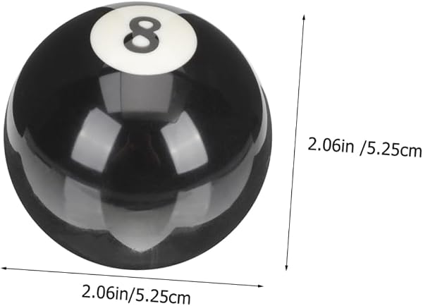 Palla da biliardo 8 pezzi numero 8 in resina resistente all'usura calibrata precisa rotonda ed equilibrata palla da gioco durevole per piscina e allenamento biliardo - 2