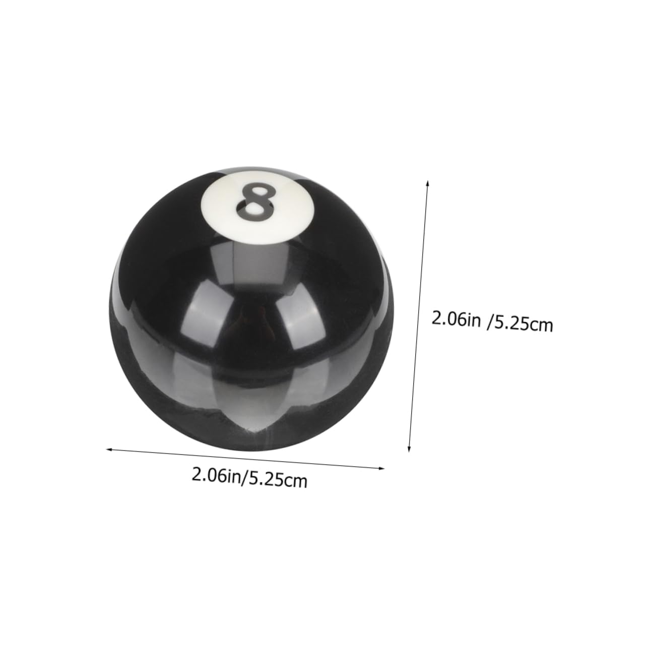 Palla da biliardo 8 pezzi numero 8 in resina resistente all'usura calibrata precisa rotonda ed equilibrata palla da gioco durevole per piscina e allenamento biliardo
