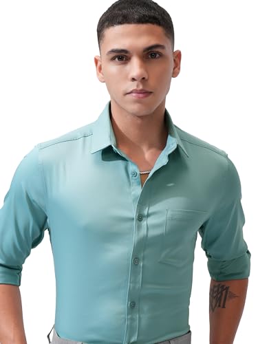 Image of Highlander Men's Slim Fit Formal Shirt | Solid Formal Shirt for Men | Comfortable Fabric | Stylish Design for Everyday Use & Office Wear