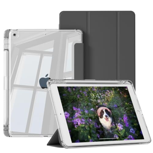 Coque iPad 10.2 anti-rayures : résolvez la perte du stylet avec le dos en TPU souple protecteur