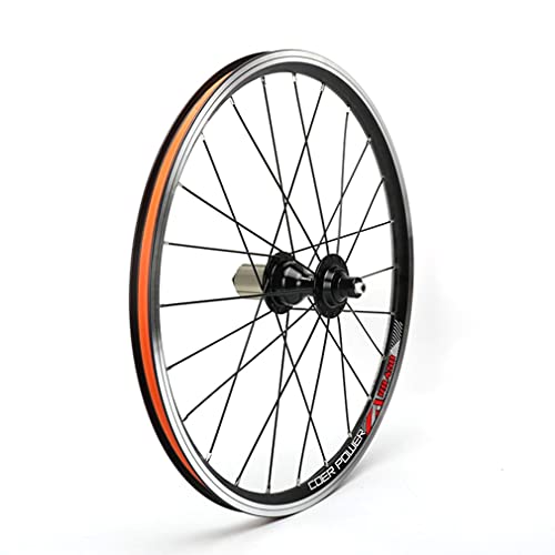 Mzpwjd Rims 20' Bmx Wheelset 406/451 Foldable Bicycle Rim C/V Brake 100/ 130Mm Quick Release Wheels 20/ 24H Hub For 7/8/9/10/ 11 Speed Cassette 1294G (Color : Black, Size : 451) #TOP1