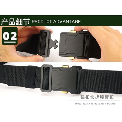 Tactical Quick-Release Belt with Aluminum Alloy Buckle for Men's Outdoor Training and Hunting Belt4