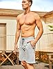 Wayleb Men's Sports Shorts Cotton Summer Running Training Workout Shorts with Zipper Pockets Elastic Waist Jogging Gym Athletic Shorts,Light Grey,L #3