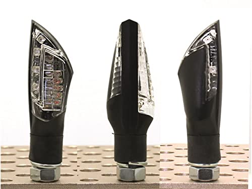 Clignotants V Parts Spike LED noir à haute luminosité pour sécurité moto