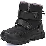 UBFEN Boys Girls Snow Boots Kids Winter Warm Outdoor Slip Resistant Cold Weather High Top Shoes Size...