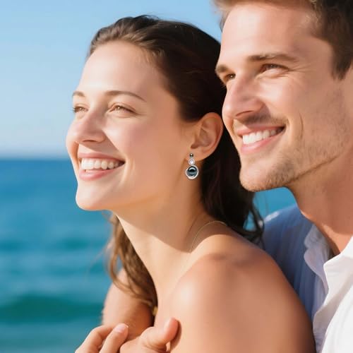 TIGERRIDER Black and White Pearl 925 Sterling Silver Earrings Jewelry Gift for Women Birthday Christmas4