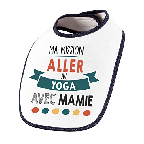 Planetee Bavoir bébé Ma mission Yoga avec Mamie