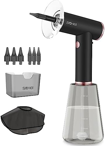 Electric Ear Wax Removal Kit, USB Rechargeable Ear Irrigation Water Cleaner Tool with 600ml Water Bottle,Basin,Waterproof Scarf and 6 Tips, Ear Wax Removal for Adults & Kids (Jet-Black)