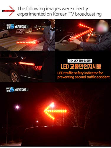 Ocrosro Led Road Safety Flare With Turn Arrow And Detachable Magnetic Base - Emergency Car Kit For Road Warning And Easy Traffic Direction. With Storage Case #TOP3