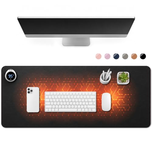 Heated Desk & Mouse Pad 31.5 x 13 in with 5 Heat Settings
