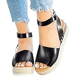 Generisch Sandalias de cuña para mujer, sandalias de boca de pescado, sandalias de verano, informales, sandalias de verano, cómodas sandalias de playa, sandalias de ocio, sandalias de seguridad