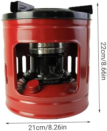 Kerosene Stove, 8.3x8.7" Iron Small Kerosene Heater with 8 Cotton Wick, Windproof Portable Indoor Burner Stove Camping Accessories for 2-4 People — view 3