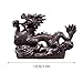 OUGEHOT Wooden Chinese Fung Shui Dragon Statue, Zodiac Dragon Sculpture, Hand Carved Dragon Figurine, Year of The Dragon 2024 Decorations (Black)
