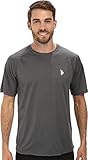 U.S. Polo Assn. Men's Solid Rash Guard UPF 50+ Swim T-Shirt, Castle Rock, Medium