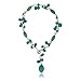 24" Turquoise Color & White Cultured Freshwater Pearl Necklace with Toggle Hook