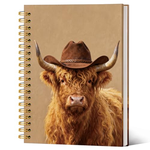Carnet vache des Highlands avec fournitures scolaires pour filles